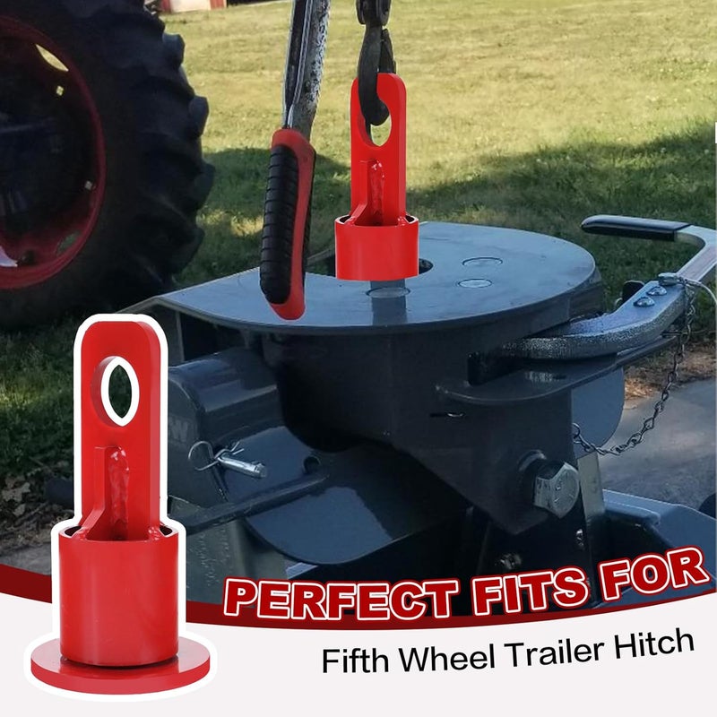 TNCZHYLX 5th Wheel Lifting Hook Wheel Hitch Trailer 5th Wheel Lifting Bracket Replace #6100, Weight Capacity of 500 Lbs - Great for Trucks and Trailers, Easy to Install (Red) - Image 4